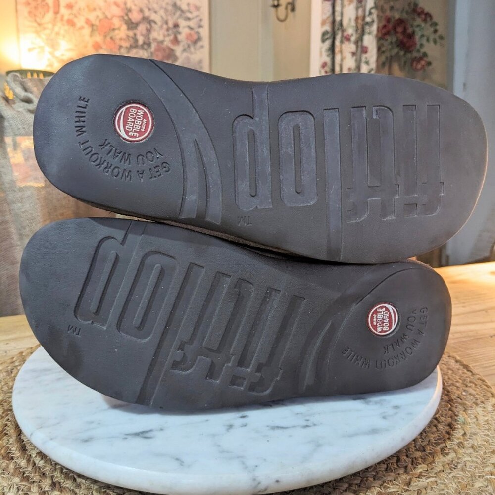 FITFLOP Gogh Clogs Suede Chocolate Brown Womens Size 9 Fits more like a size 8 - Picture 6 of 6